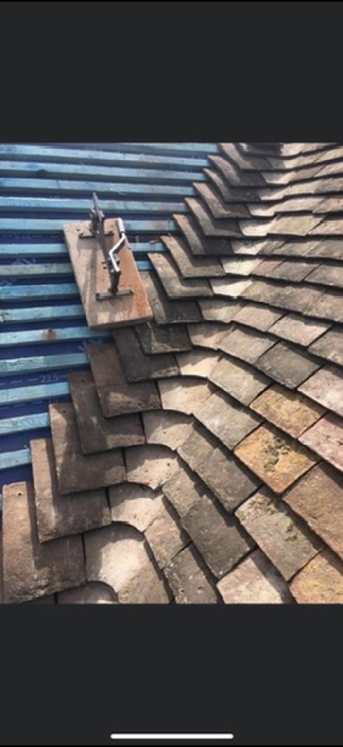 Close-up of traditional tile detail